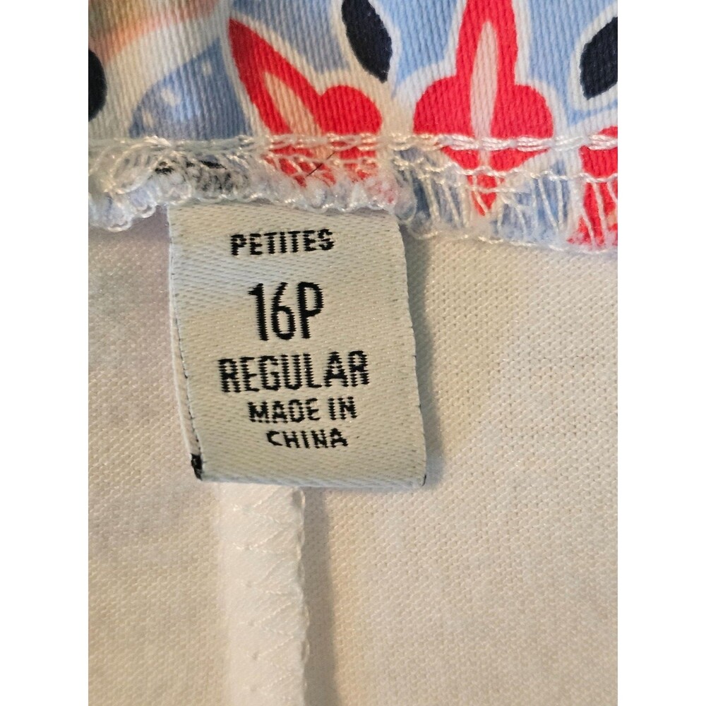 Croft & Barrow Effortless Stretch Floral Skort  16P  Navy Coral‎ Built In Shorts - Picture 6 of 8